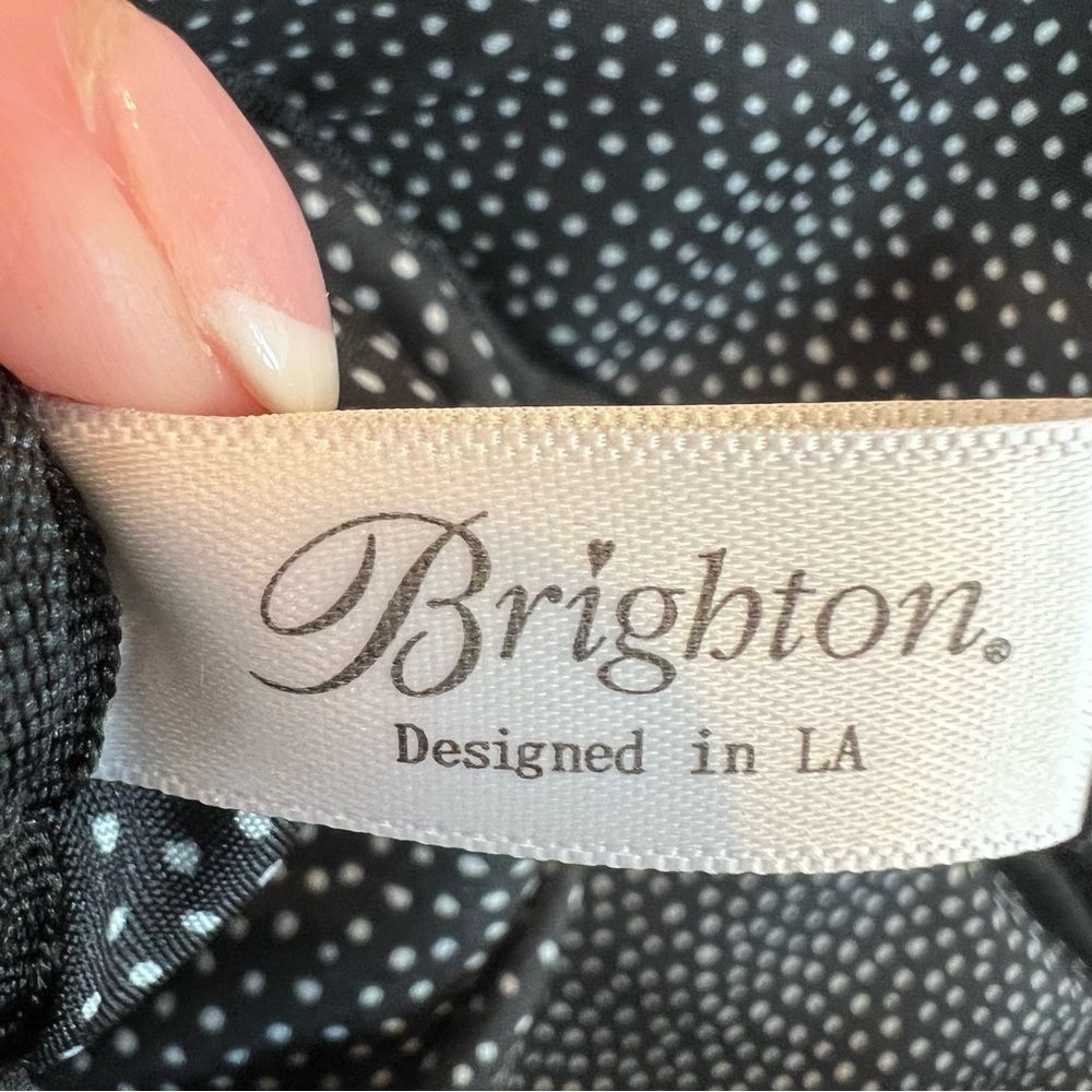 NWT Brighton Black and White Heart Print Sling Bag - Picture 8 of 9